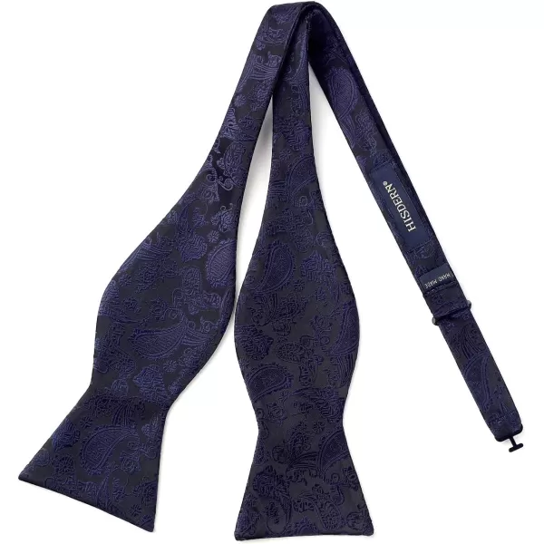 HISDERN Bow Tie and Suspenders for Men Floral Paisley Suspender Bowtie Set Adjustable Strong 6 Clips for Wedding Party
