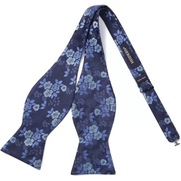 HISDERN Bow Tie and Suspenders for Men Floral Paisley Suspender Bowtie Set Adjustable Strong 6 Clips for Wedding Party