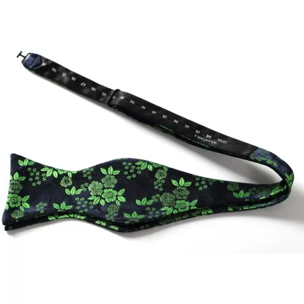 HISDERN Bow Tie and Suspenders for Men Floral Paisley Suspender Bowtie Set Adjustable Strong 6 Clips for Wedding Party