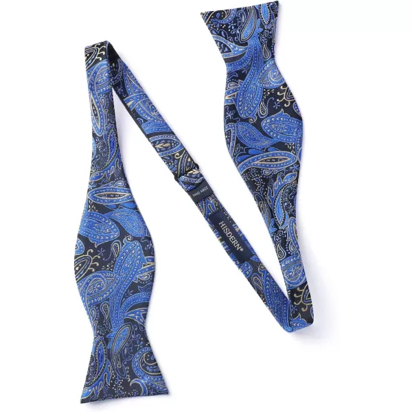 HISDERN Bow Tie and Suspenders for Men Floral Paisley Suspender Bowtie Set Adjustable Strong 6 Clips for Wedding Party