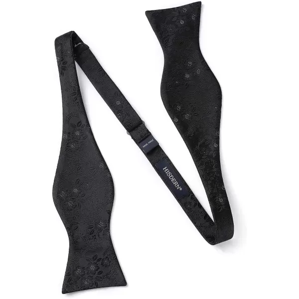 HISDERN Bow Tie and Suspenders for Men Floral Paisley Suspender Bowtie Set Adjustable Strong 6 Clips for Wedding Party