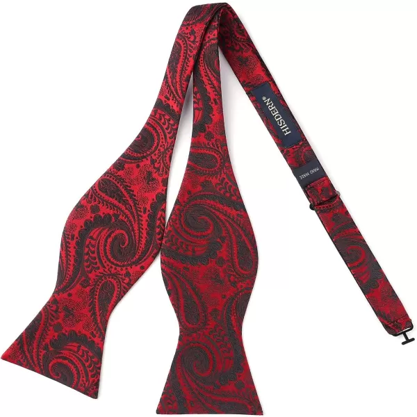 HISDERN Bow Tie and Suspenders for Men Floral Paisley Suspender Bowtie Set Adjustable Strong 6 Clips for Wedding Party