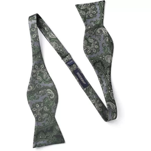 HISDERN Bow Tie and Suspenders for Men Floral Paisley Suspender Bowtie Set Adjustable Strong 6 Clips for Wedding Party