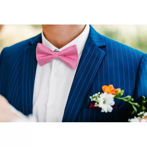 HISDERN Bow Tie and Suspenders for Men Suspender and Bowtie Handkerchief Set Adjustable Y Shape 6 Clips Wedding Brace