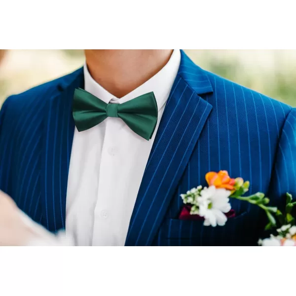 HISDERN Bow Tie and Suspenders for Men Suspender and Bowtie Handkerchief Set Adjustable Y Shape 6 Clips Wedding Brace