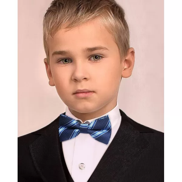 HISDERN Bow Ties for Boys Pre Tied Toddler Bow Tie Adjustable Kids Bowties Clip On Fun Patterned Bowties for Wedding Party