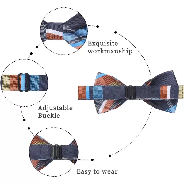 HISDERN Bow Ties for Boys Pre Tied Toddler Bow Tie Adjustable Kids Bowties Clip On Fun Patterned Bowties for Wedding Party