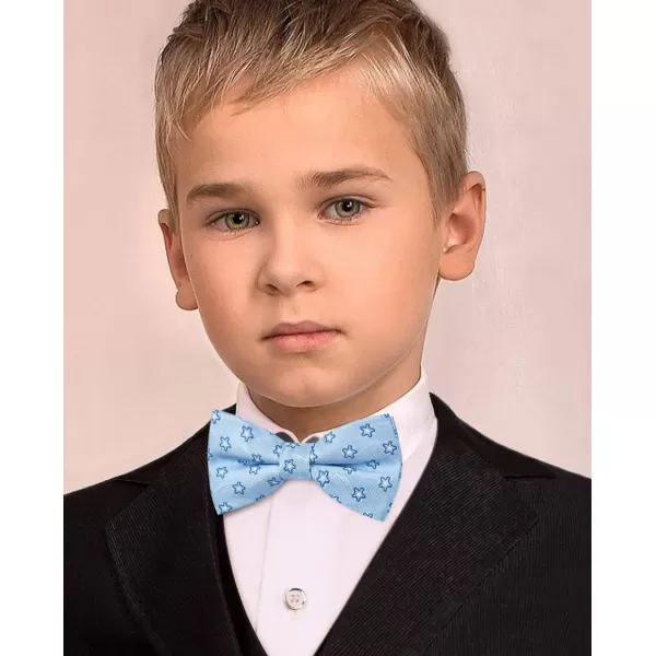HISDERN Bow Ties for Boys Pre Tied Toddler Bow Tie Adjustable Kids Bowties Clip On Fun Patterned Bowties for Wedding Party