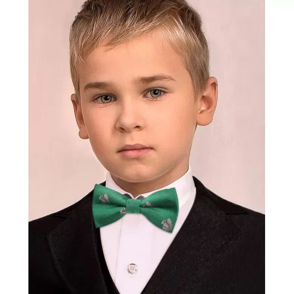 HISDERN Bow Ties for Boys Pre Tied Toddler Bow Tie Adjustable Kids Bowties Clip On Fun Patterned Bowties for Wedding Party