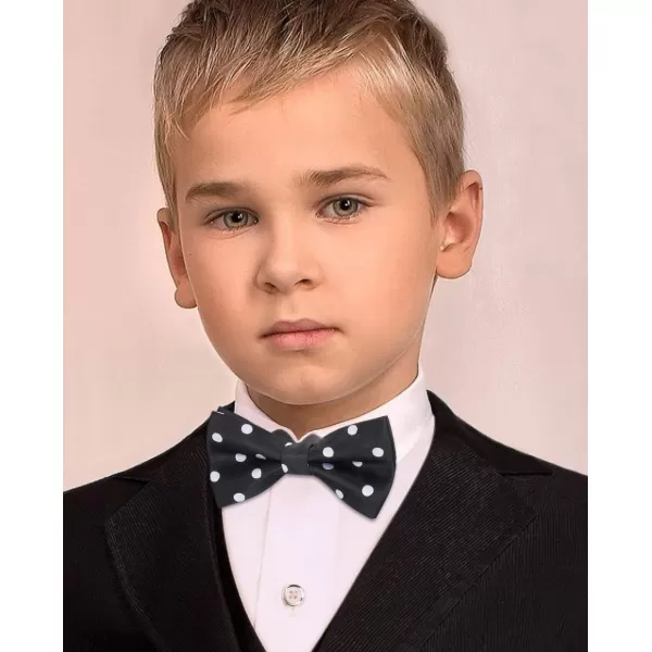 HISDERN Bow Ties for Boys Pre Tied Toddler Bow Tie Adjustable Kids Bowties Clip On Fun Patterned Bowties for Wedding Party