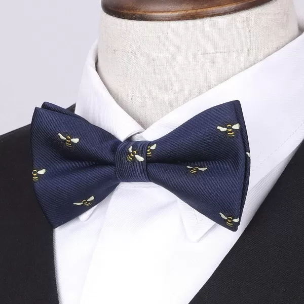 HISDERN Bow Ties for Boys Pre Tied Toddler Bow Tie Adjustable Kids Bowties Clip On Fun Patterned Bowties for Wedding Party