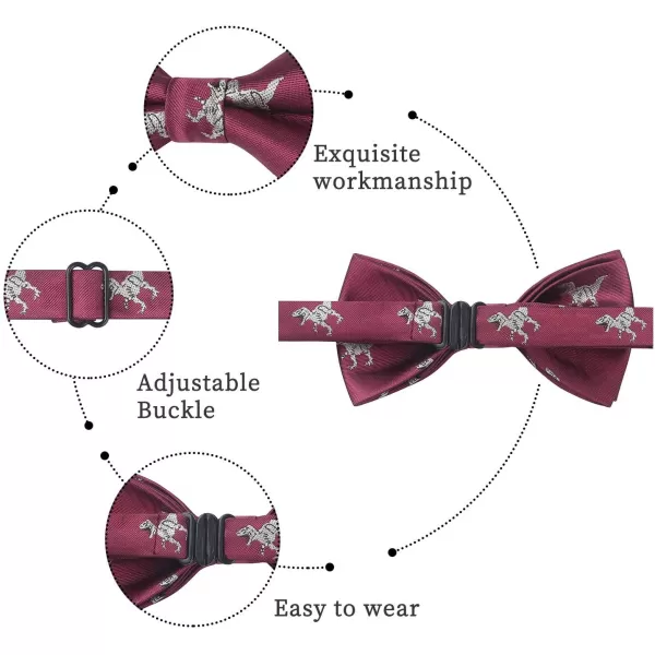HISDERN Bow Ties for Boys Pre Tied Toddler Bow Tie Adjustable Kids Bowties Clip On Fun Patterned Bowties for Wedding Party