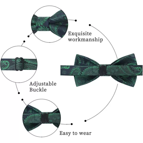 HISDERN Bow Ties for Boys Pre Tied Toddler Bow Tie Adjustable Kids Bowties Clip On Fun Patterned Bowties for Wedding Party