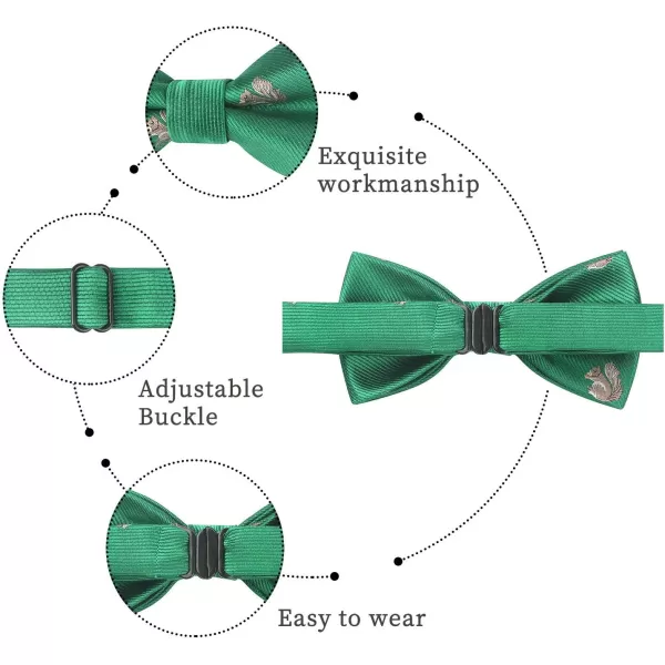 HISDERN Bow Ties for Boys Pre Tied Toddler Bow Tie Adjustable Kids Bowties Clip On Fun Patterned Bowties for Wedding Party