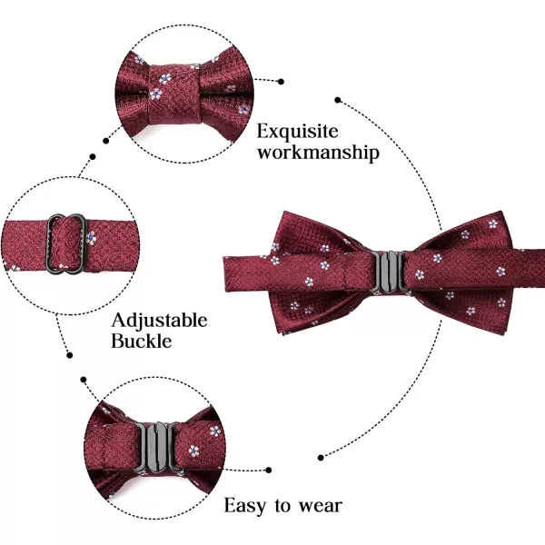 HISDERN Bow Ties for Boys Pre Tied Toddler Bow Tie Adjustable Kids Bowties Clip On Fun Patterned Bowties for Wedding Party