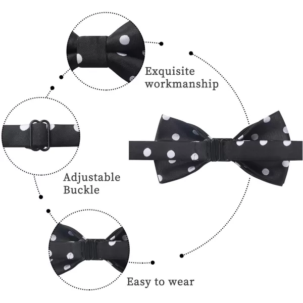 HISDERN Bow Ties for Boys Pre Tied Toddler Bow Tie Adjustable Kids Bowties Clip On Fun Patterned Bowties for Wedding Party