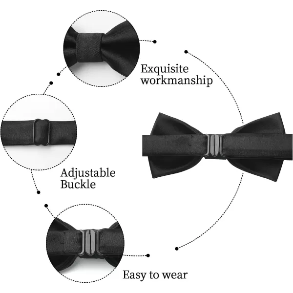 HISDERN Bow Ties for Boys Pre Tied Toddler Bow Tie Adjustable Kids Bowties Clip On Fun Patterned Bowties for Wedding Party