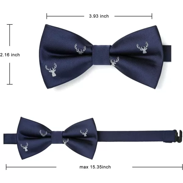 HISDERN Bow Ties for Boys Pre Tied Toddler Bow Tie Adjustable Kids Bowties Clip On Fun Patterned Bowties for Wedding Party