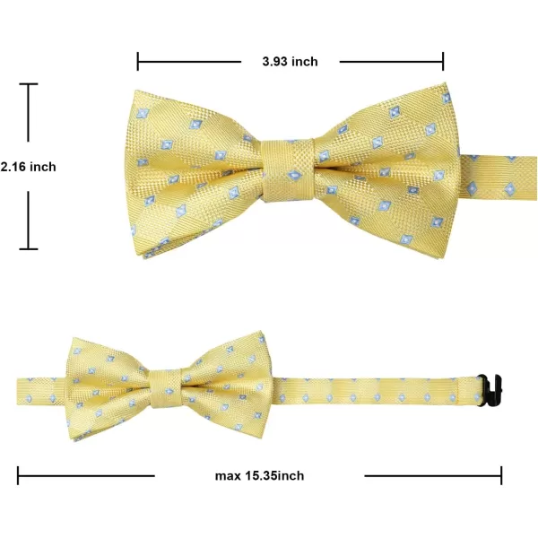HISDERN Bow Ties for Boys Pre Tied Toddler Bow Tie Adjustable Kids Bowties Clip On Fun Patterned Bowties for Wedding Party
