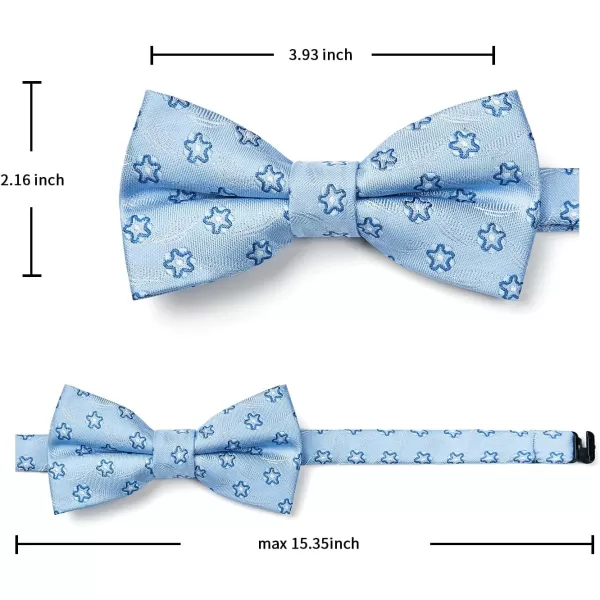 HISDERN Bow Ties for Boys Pre Tied Toddler Bow Tie Adjustable Kids Bowties Clip On Fun Patterned Bowties for Wedding Party