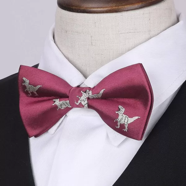 HISDERN Bow Ties for Boys Pre Tied Toddler Bow Tie Adjustable Kids Bowties Clip On Fun Patterned Bowties for Wedding Party