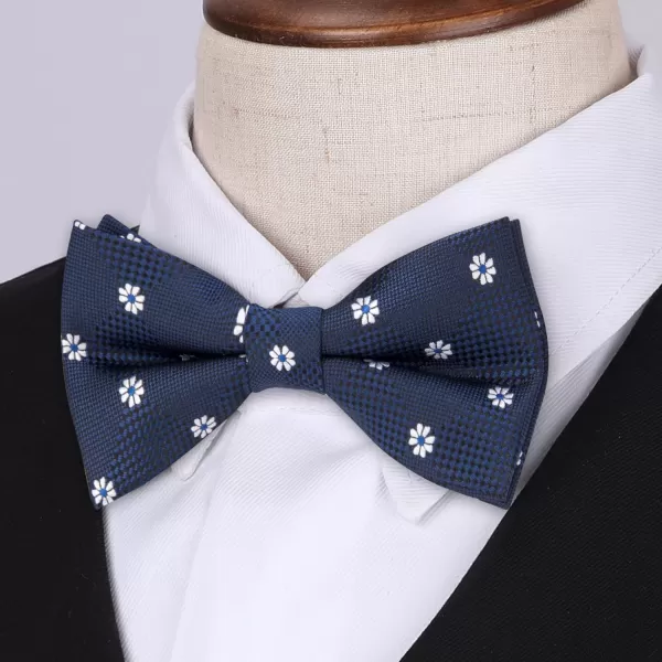 HISDERN Bow Ties for Boys Pre Tied Toddler Bow Tie Adjustable Kids Bowties Clip On Fun Patterned Bowties for Wedding Party