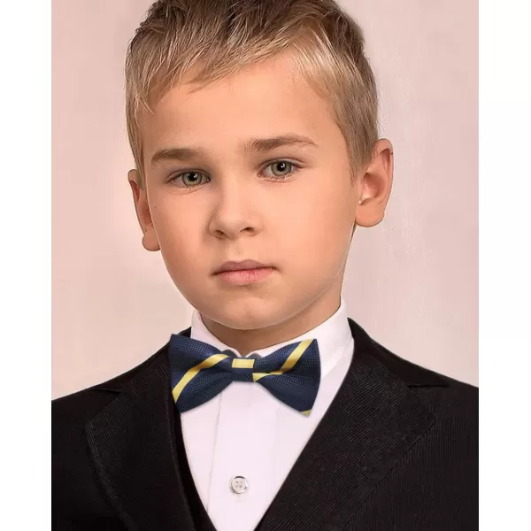 HISDERN Bow Ties for Boys Pre Tied Toddler Bow Tie Adjustable Kids Bowties Clip On Fun Patterned Bowties for Wedding Party