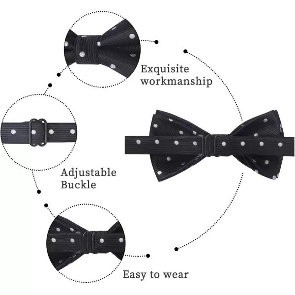 HISDERN Bow Ties for Boys Pre Tied Toddler Bow Tie Adjustable Kids Bowties Clip On Fun Patterned Bowties for Wedding Party