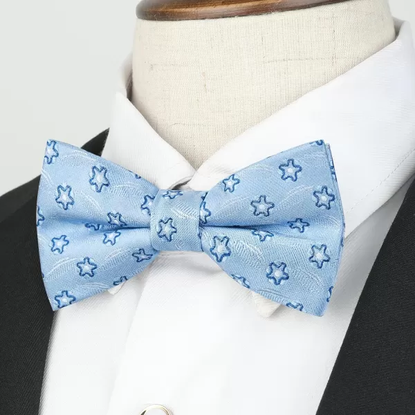 HISDERN Bow Ties for Boys Pre Tied Toddler Bow Tie Adjustable Kids Bowties Clip On Fun Patterned Bowties for Wedding Party