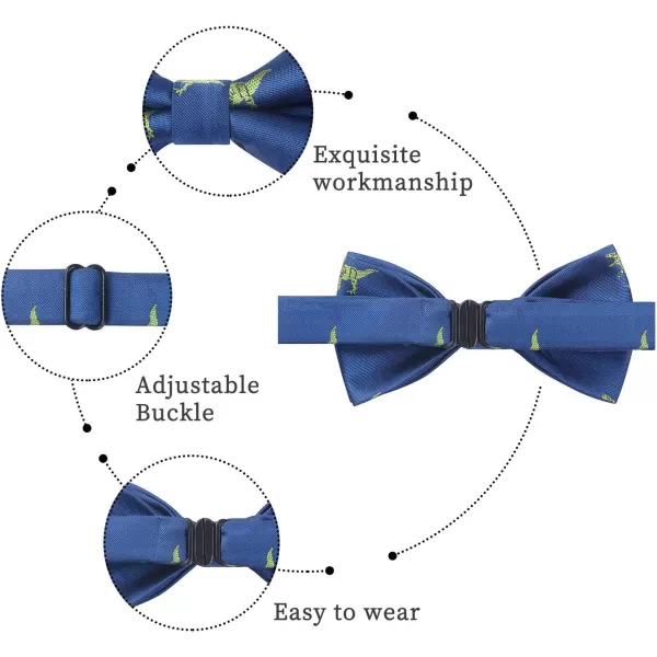 HISDERN Bow Ties for Boys Pre Tied Toddler Bow Tie Adjustable Kids Bowties Clip On Fun Patterned Bowties for Wedding Party