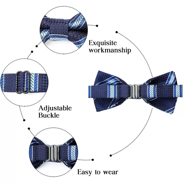 HISDERN Bow Ties for Boys Pre Tied Toddler Bow Tie Adjustable Kids Bowties Clip On Fun Patterned Bowties for Wedding Party