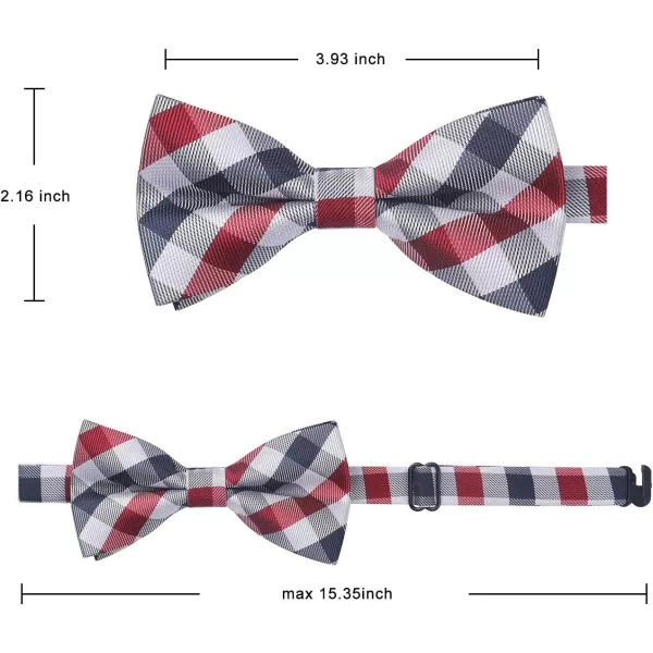 HISDERN Bow Ties for Boys Pre Tied Toddler Bow Tie Adjustable Kids Bowties Clip On Fun Patterned Bowties for Wedding Party