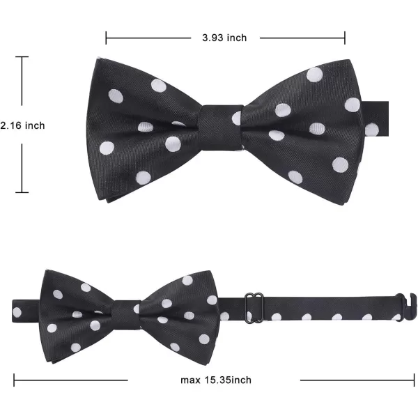 HISDERN Bow Ties for Boys Pre Tied Toddler Bow Tie Adjustable Kids Bowties Clip On Fun Patterned Bowties for Wedding Party
