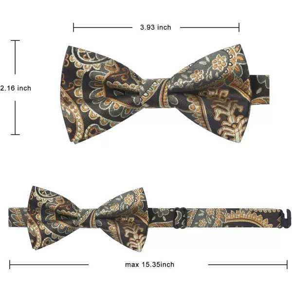 HISDERN Bow Ties for Boys Pre Tied Toddler Bow Tie Adjustable Kids Bowties Clip On Fun Patterned Bowties for Wedding Party