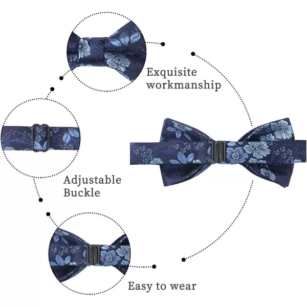 HISDERN Bow Ties for Boys Pre Tied Toddler Bow Tie Adjustable Kids Bowties Clip On Fun Patterned Bowties for Wedding Party