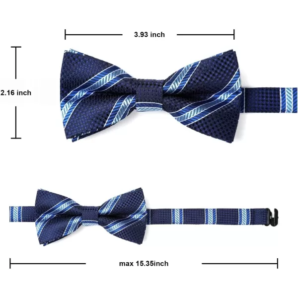 HISDERN Bow Ties for Boys Pre Tied Toddler Bow Tie Adjustable Kids Bowties Clip On Fun Patterned Bowties for Wedding Party