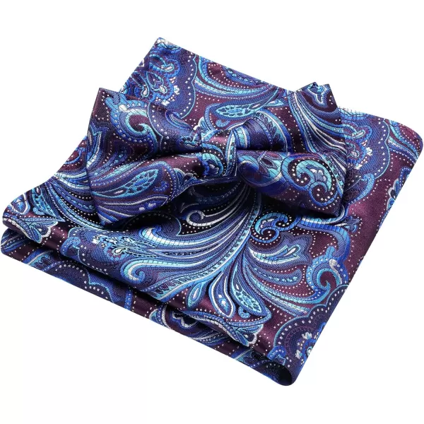 HISDERN Bow Ties for Men 3pcs Mixed Self-Tie Bow tie and Pocket Square Set Classic Formal Tuxedo Wedding &amp; Party Bowtie