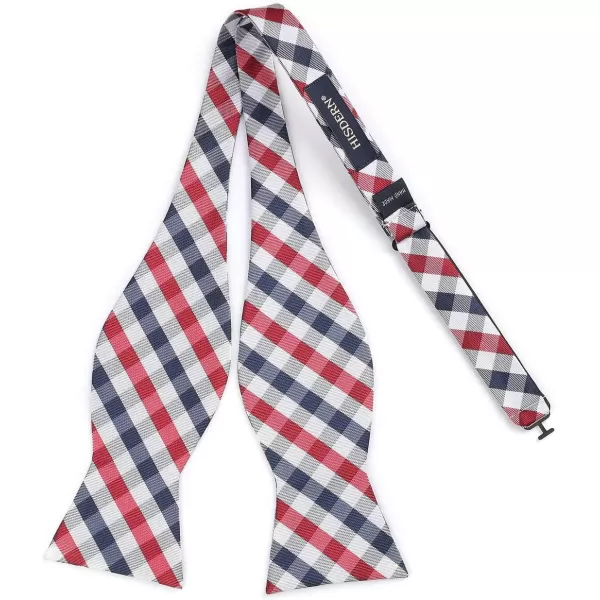 HISDERN Bow Ties for Men 3pcs Mixed Self-Tie Bow tie and Pocket Square Set Classic Formal Tuxedo Wedding &amp; Party Bowtie