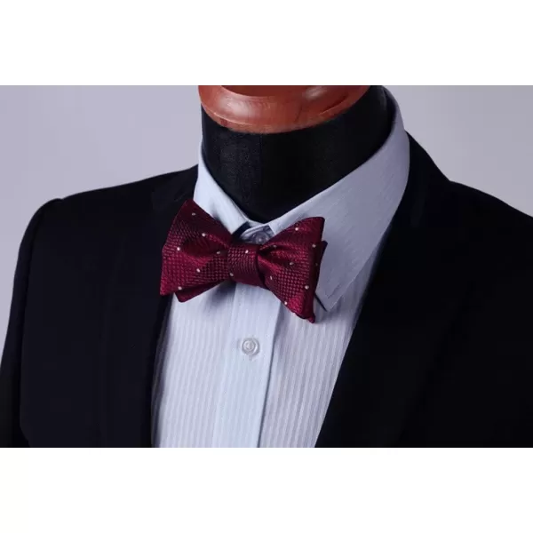 HISDERN Bow Ties for Men 3pcs Mixed Self-Tie Bow tie and Pocket Square Set Classic Formal Tuxedo Wedding &amp; Party Bowtie