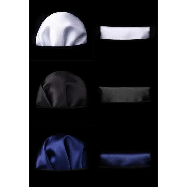 HISDERN Bow Ties for Men 3pcs Mixed Self-Tie Bow tie and Pocket Square Set Classic Formal Tuxedo Wedding &amp; Party Bowtie