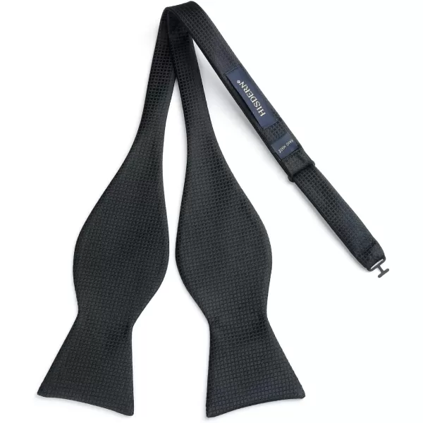 HISDERN Bow Ties for Men Check Plaid Self Tie Bow Tie and Pocket Square Bowtie Formal Tuxedo Wedding Bowties Handkerchief Set
