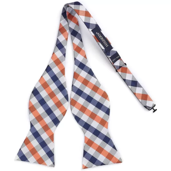 HISDERN Bow Ties for Men Check Plaid Self Tie Bow Tie and Pocket Square Bowtie Formal Tuxedo Wedding Bowties Handkerchief Set