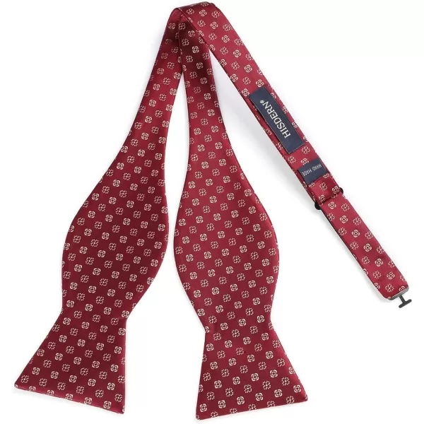HISDERN Bow Ties for Men Floral Bowties Mens Self Tie Bow Tie Handkerchief Jacquard Woven Bowtie Pocket Square Set