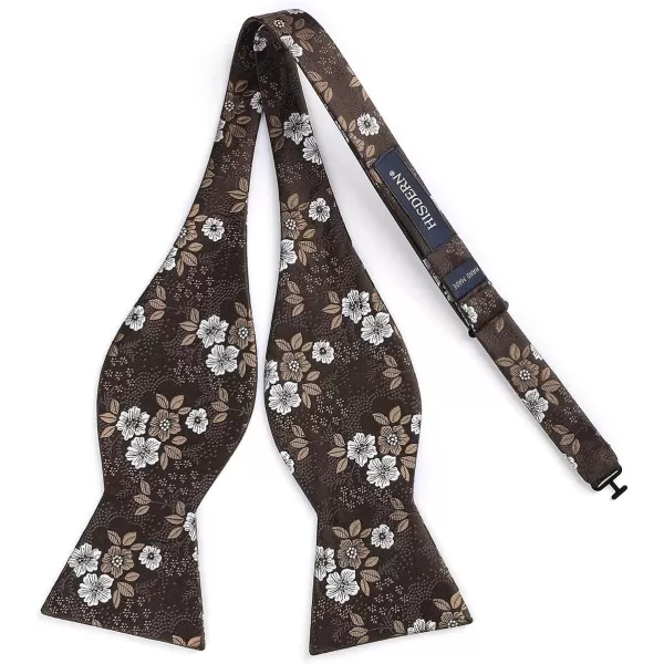 HISDERN Bow Ties for Men Floral Bowties Mens Self Tie Bow Tie Handkerchief Jacquard Woven Bowtie Pocket Square Set