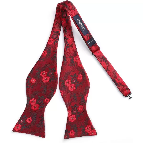 HISDERN Bow Ties for Men Floral Bowties Mens Self Tie Bow Tie Handkerchief Jacquard Woven Bowtie Pocket Square Set