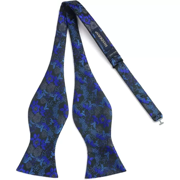 HISDERN Bow Ties for Men Floral Bowties Mens Self Tie Bow Tie Handkerchief Jacquard Woven Bowtie Pocket Square Set