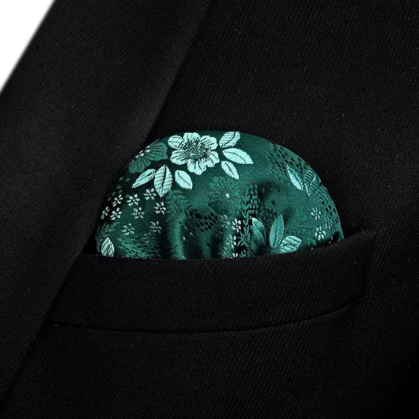 HISDERN Bow Ties for Men Floral Bowties Mens Self Tie Bow Tie Handkerchief Jacquard Woven Bowtie Pocket Square Set