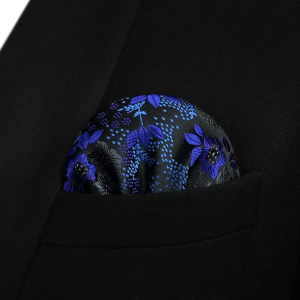 HISDERN Bow Ties for Men Floral Bowties Mens Self Tie Bow Tie Handkerchief Jacquard Woven Bowtie Pocket Square Set
