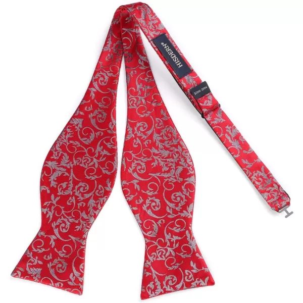 HISDERN Bow Ties for Men Floral Bowties Mens Self Tie Bow Tie Handkerchief Jacquard Woven Bowtie Pocket Square Set