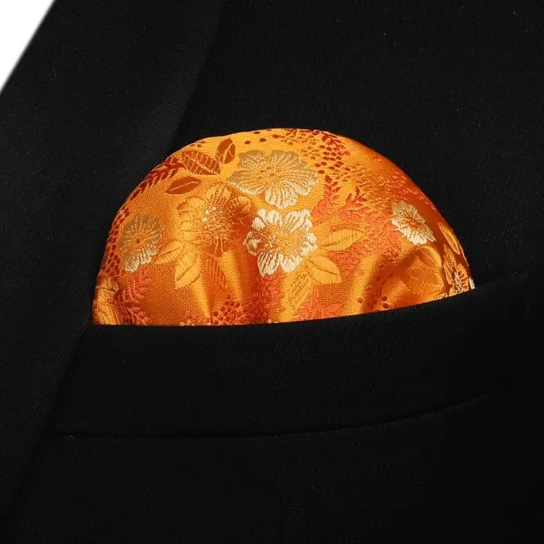 HISDERN Bow Ties for Men Floral Bowties Mens Self Tie Bow Tie Handkerchief Jacquard Woven Bowtie Pocket Square Set